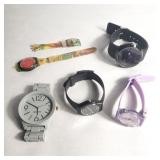 Group of five wristwatches