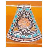Tibetan handmade pendant with turquoise and