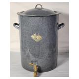 Vtg large granitewear lobster pot with spout