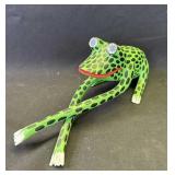 Pedro Hernandez Cruz hand carved frog sculpture