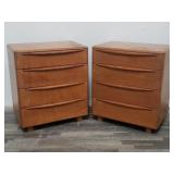 Pair of Heywood Wakefield chest of drawers