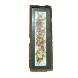 Framed vintage floral art print