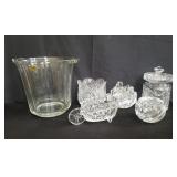 Box of glass and crystal table settings