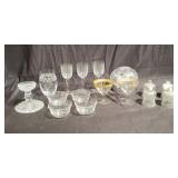 Group of assorted vintage glass items