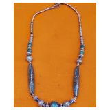 Tibetan handmade necklace with turquoise ,coral