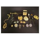 Group of vintage costume jewelry