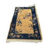 Vintage handmade floral rug