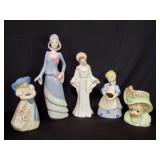 Group of ceramic figurines