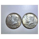1964 Silver half dollar U.S. coins
