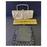 3 Vintage clutch purses