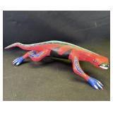 Ramiro Aragon hand painted lizard sculpture