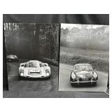 Pair of Porsche 910 & Porsche 356 black & white