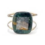 Signed Sterling silver gemstone bracelet, 46.03