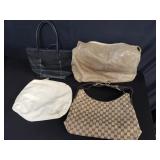 Group of designer style hand bags