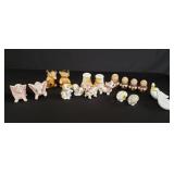 Group of porcelain and ceramic salt & pepper