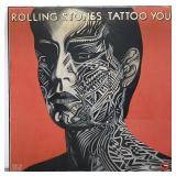 Large "Rolling Stones tattoo you" painting on