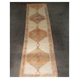 Handmade wool runner rug