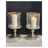 Pair of large candle holders 15 1/2"h x 8"diam
