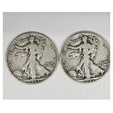 1943 D and a 1943 Walking Liberty Silver Half