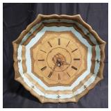 Vintage handpainted wood clock