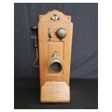 Antique oak Monarch telephone