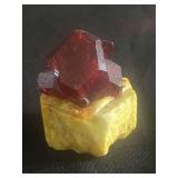 Red quartz specimen