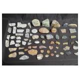 Group of natural stones etc