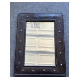 Vintage wood hanging mirror