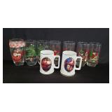Group of Christmas glasses & mugs