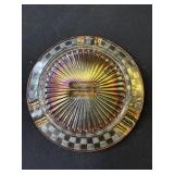 Vintage marigold carnival glass ashtray