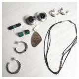 Group of sterling silver jewelry