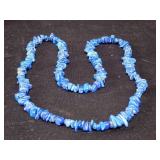 Blue lapis clasp less necklace