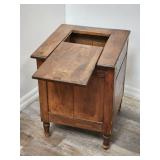 Antique farmhouse wood handmade toilet