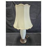 Mid-century modern tall cast ceramic lamp with