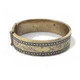 Vintage silver fluer de lis cuff bracelet, 20.34