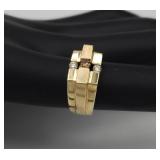 14 Kt gold ring with diamonds size 6 total