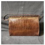 Vintage alligator designer-style leather purse