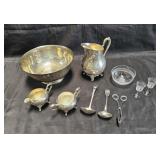 Group of vintage silver-plated serving items w