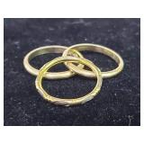 14 kt gold rings (3)