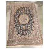 Colorful handmade Persian rug  99" x 59"
