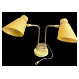 Vintage MCM double gooseneck desk lamp