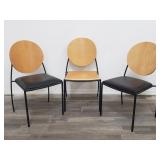 3 Dakota Jackson Inc. wood & metal chairs