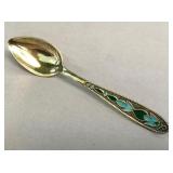 Russian gilt silver enamel demitasse