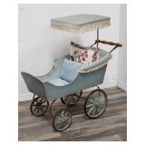 1940s baby blue wood body child