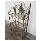 Vintage foldable bakers rack