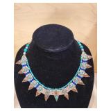 Tibetan handmade necklace with turquoise,coral