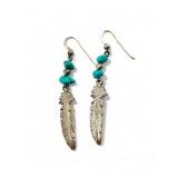 Sterling silver Native American style feather &