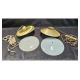 Two Mid-century modern hanging lamps with