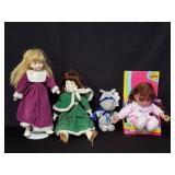 Group of dolls (2 porcelain) , 1 Emily doll, & 1