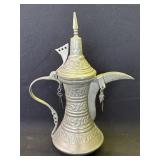 Vintage metal Middle Eastern pitcher